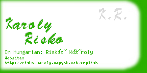 karoly risko business card
